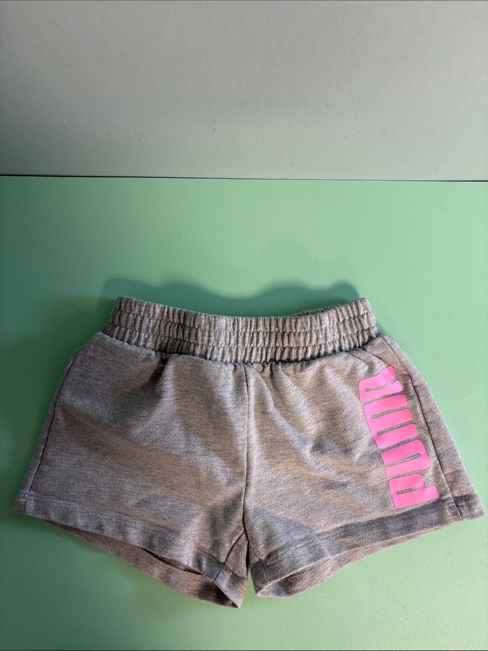 Puma Grey Jogger Girl Athletic Short, Girl Size 6, Girl Shorts